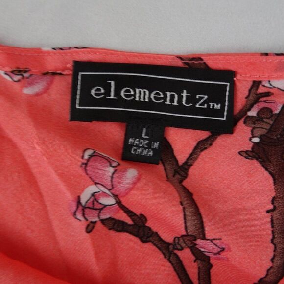 Elementz Women Floral Blouse Top Size L - Picture 7 of 11